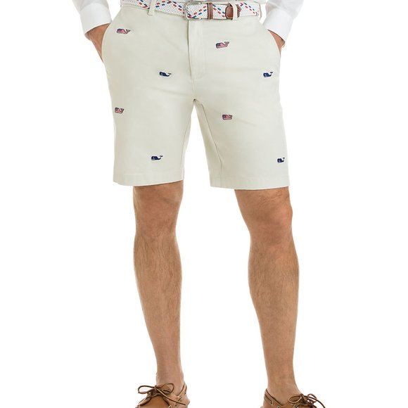 Vineyard Vines Other - Vineyard Vines Embroidered Whale Flag Summer American 8” Shorts Mens Size 32